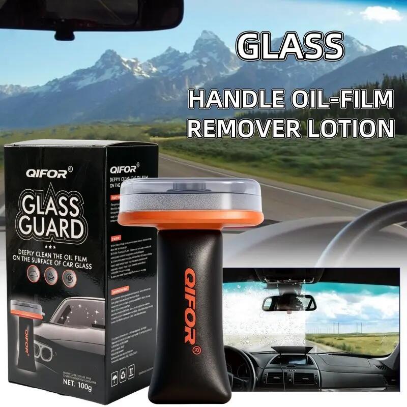 Orange QIFOR100g glass-cleaning brush with its packaging