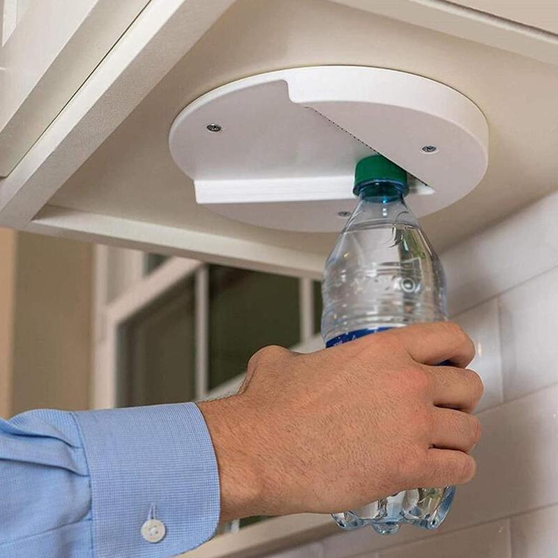 White fixed opener shown with a bottle